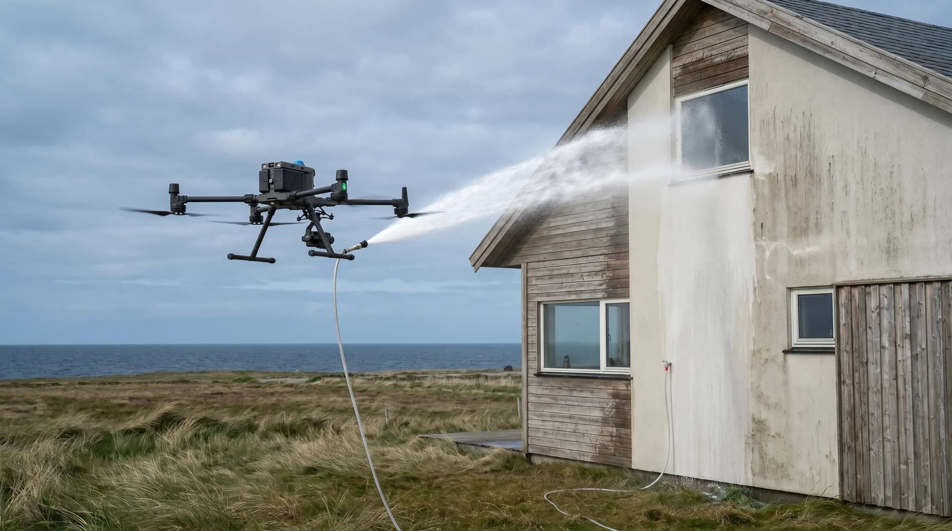 Dronetjenester i Rogaland: fasadevask, takvask og inspeksjon