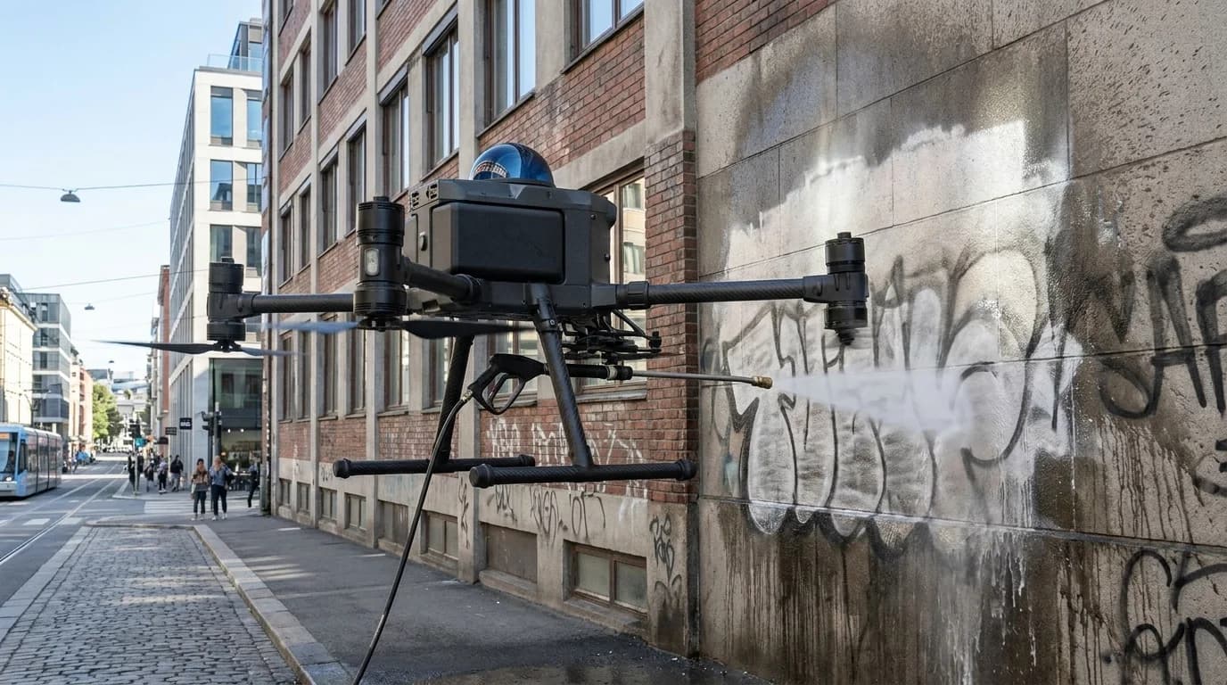 Profesjonell graffitifjerning fra fasade i Oslo