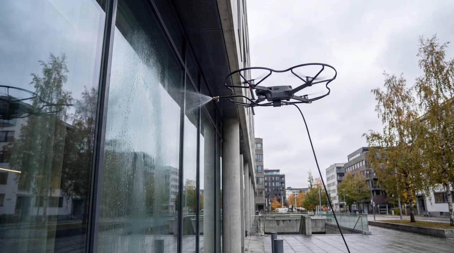 Vindusvask Oslo: Hvordan droner revolusjonerer vedlikehold av høyblokker og kontorbygg