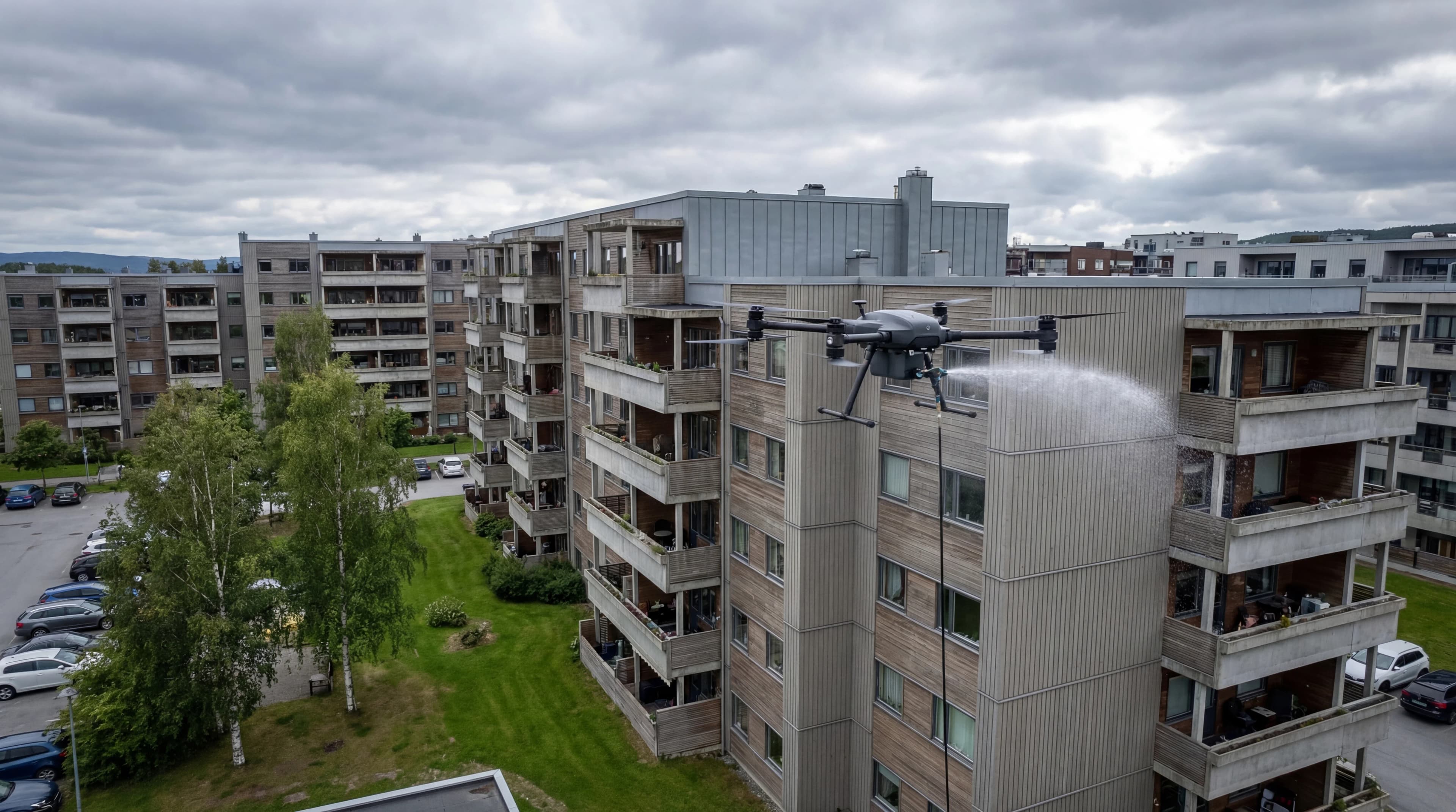 Dronevasking for boligbyggelag