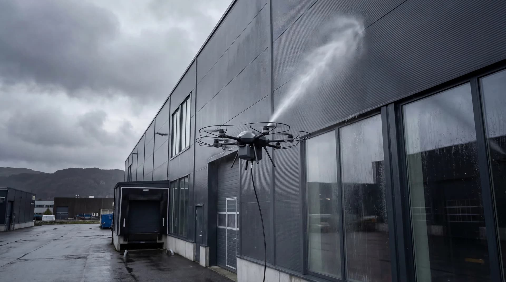 Dronevasking for industri & lager