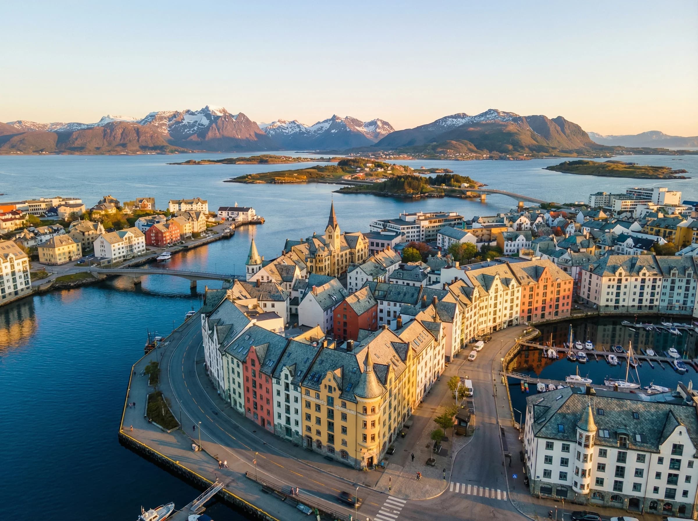 Fasadevask og vindusvask med drone i Ålesund
