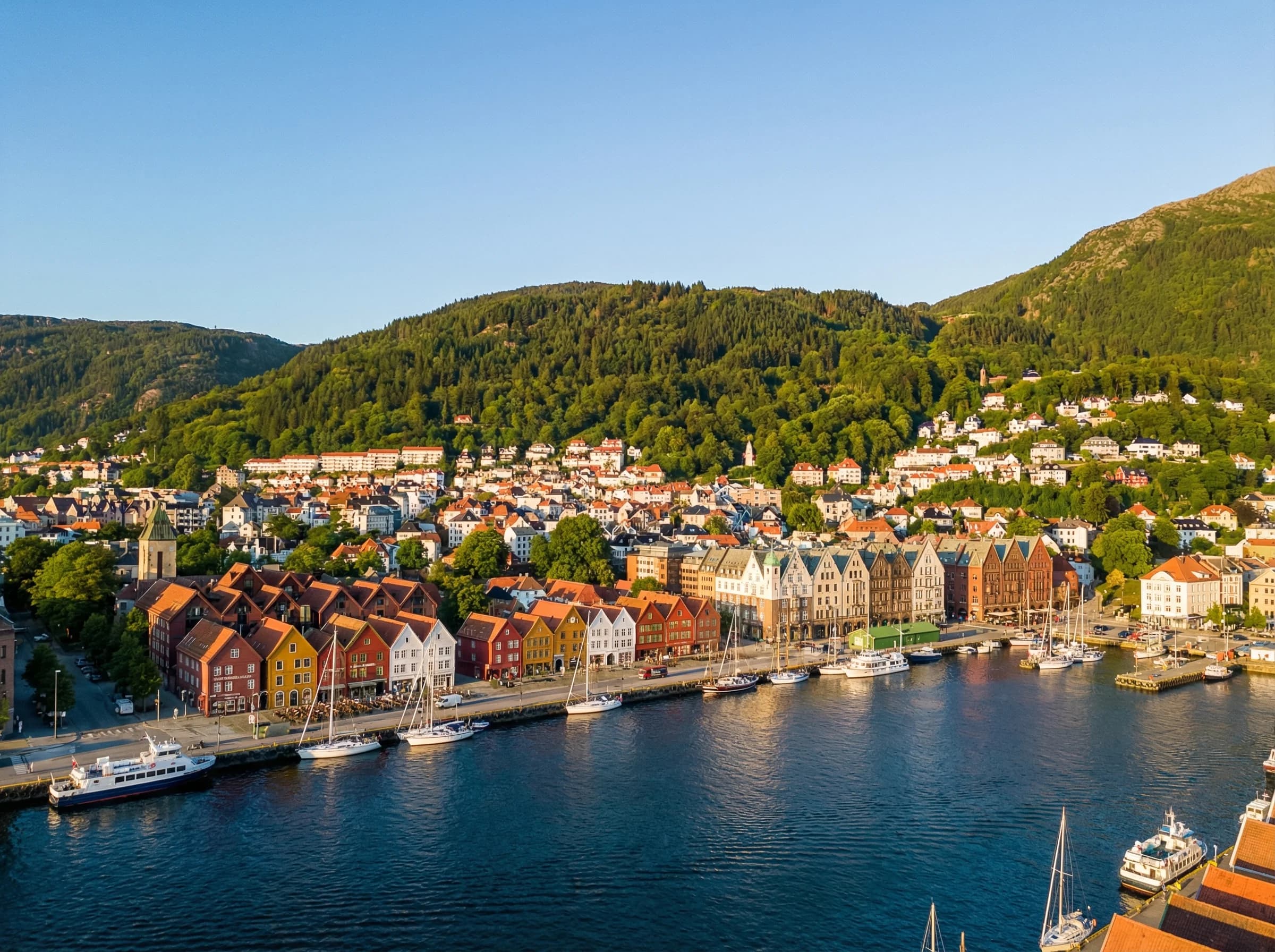 Fasadevask og vindusvask med drone i Bergen